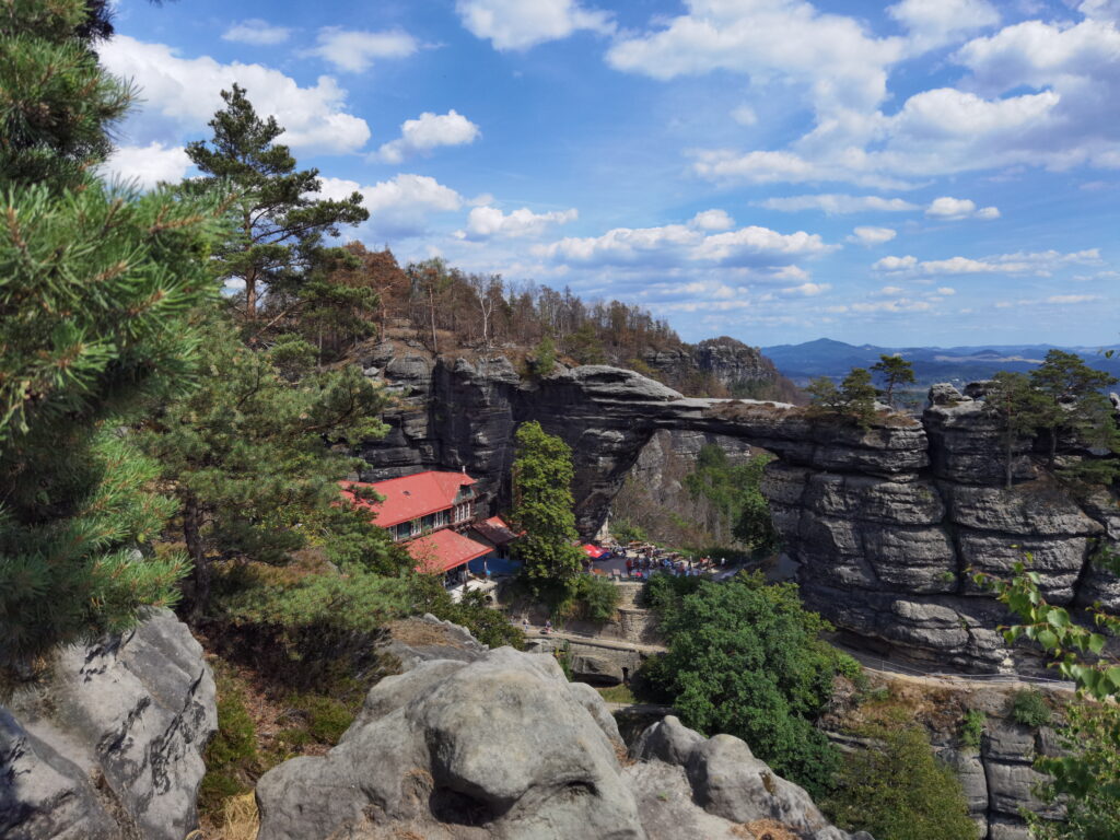 Blick auf das Prebischtor in der Böhmischen Schweiz