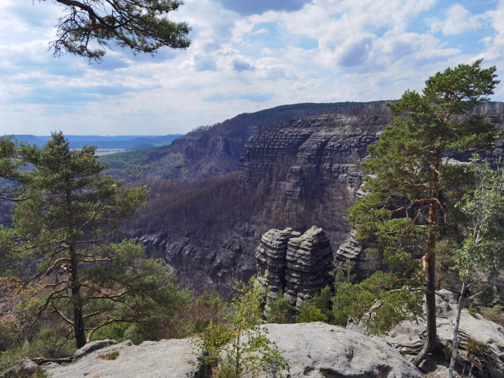 Prebischtor Wanderung mit Ausblick auf die Felsen der Böhmischen Schweiz